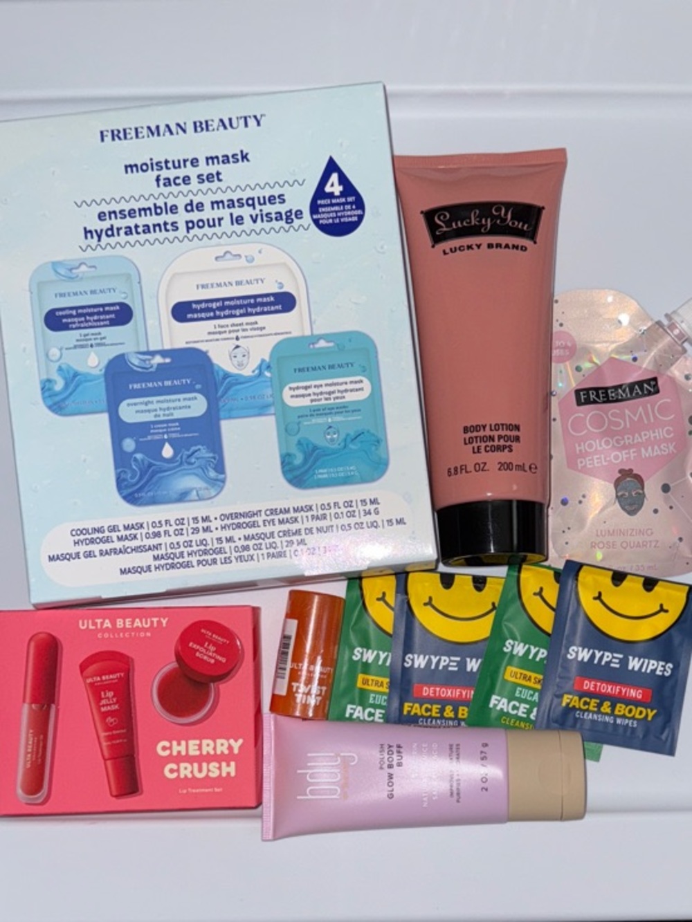 Ulta Beauty, Freeman, BDY by Tree Hut & Lucky Brand Makeup assortment